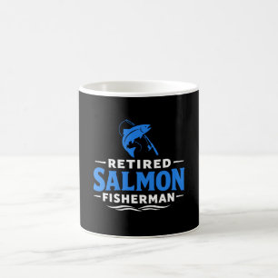 Caneca De Café Pescador de Salmão Aposentado Humor de Pesca