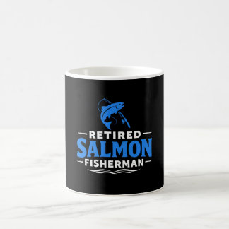Caneca De Café Pescador de Salmão Aposentado Humor de Pesca