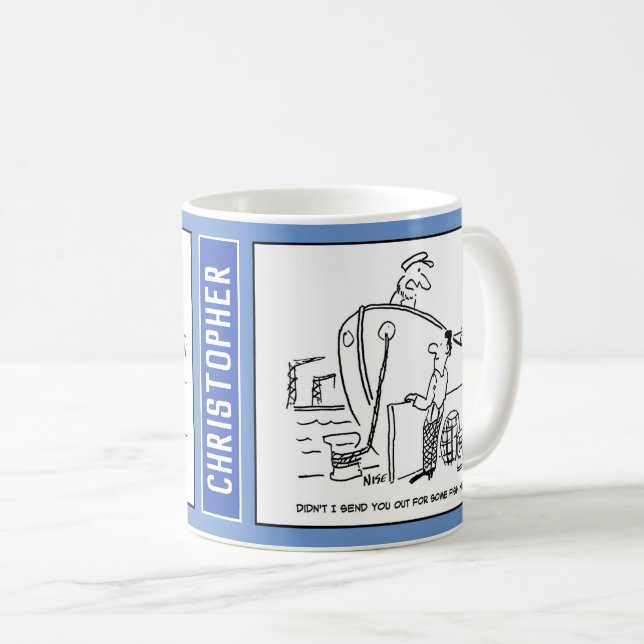 Caneca De Café Pescador do capitão e membro da tripulação (Frente Esquerda)