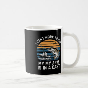 Caneca De Café Pescador Engraçado Posso Trabalhar Hoje