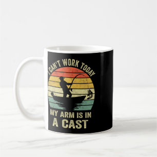 Caneca De Café Pescador Engraçado Posso Trabalhar Hoje