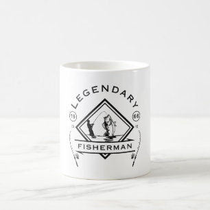 Caneca De Café Pescador Lendário Fundado em 1966