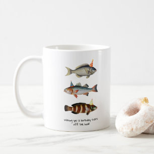 Caneca De Café Pescador Peixe Diversão Aniversário