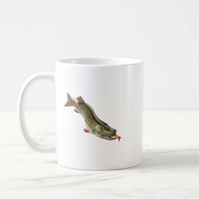 Caneca De Café Pescadores Presentes A Pescar Pike Norte (Esquerda)