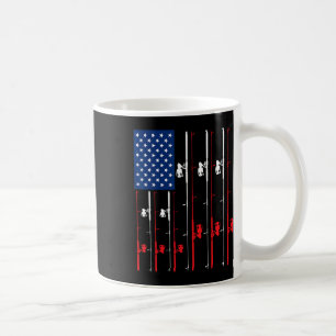 Caneca De Café Pescar Bandeira Dos Eua Espalha Um Presente De Caç