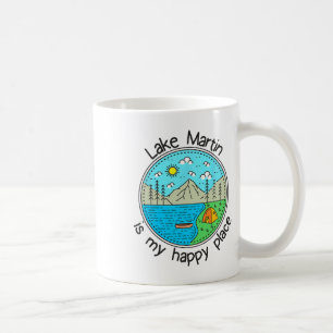 Caneca De Café Pescaria Camping de Barco - Meu Lago Feliz Mart