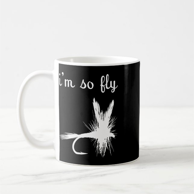 Caneca De Café Pescaria Cômica com Mosca (Esquerda)