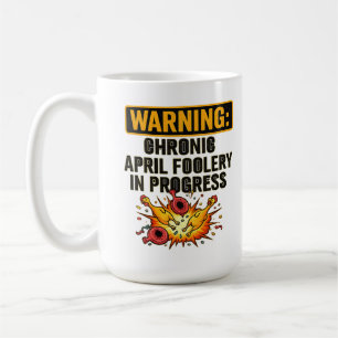 Caneca De Café Pescaria Crônica de Primeiro de Abril Aviso Divert
