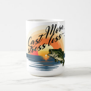 Caneca De Café Pescaria de Robalo Troféu Gráfico Lance Mais, estr