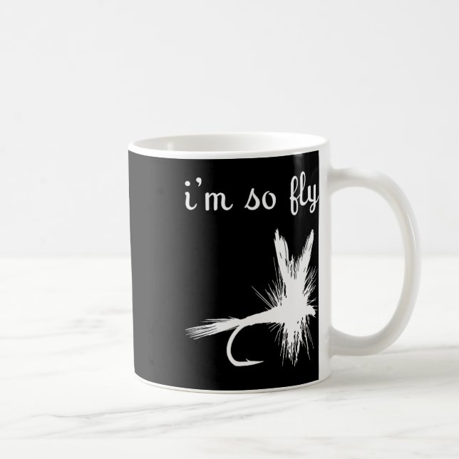 Caneca De Café Pescaria Divertida de Mosca (Direita)