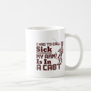 Caneca De Café Pescaria Tive que ligar para dizer que estava doen
