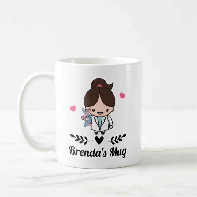 Caneca De Café Pesquisador Geneticista Gift Scientist (Esquerda)