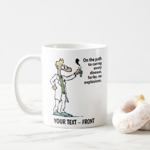 Caneca De Café Pesquisador Homem Desenho Animado