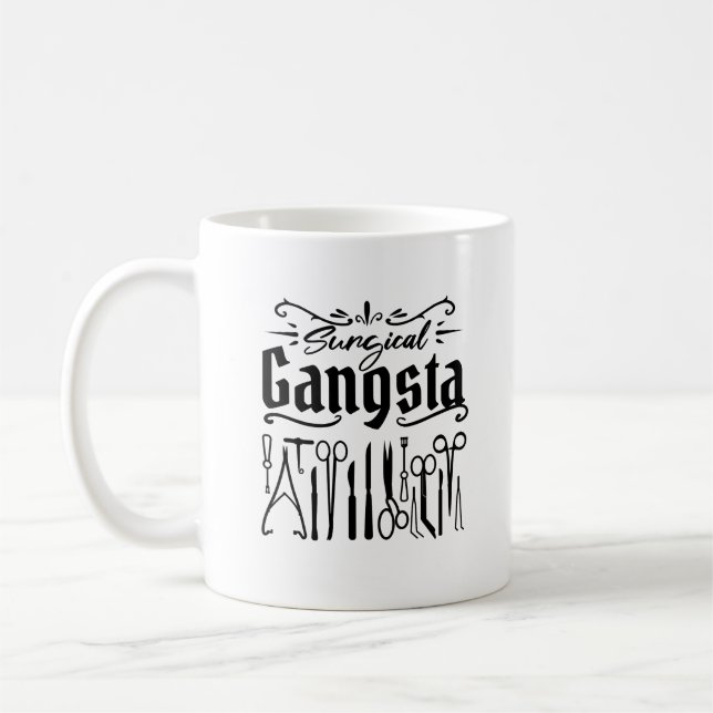 Caneca De Café Pesquisadora Tecnológica de Cirurgião de Cirurgia  (Esquerda)