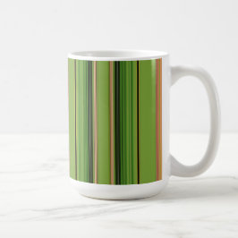 Caneca De Café Pêssego e faixas verdes (fundo)