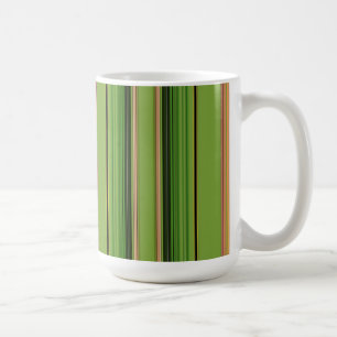 Caneca De Café Pêssego e faixas verdes (fundo)