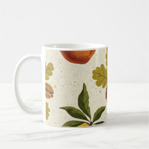 Caneca De Café Pêssegos e Loucos - Vintage Botânica