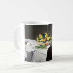 Caneca De Café Pêssegos limões de vida por Manet Impressionist