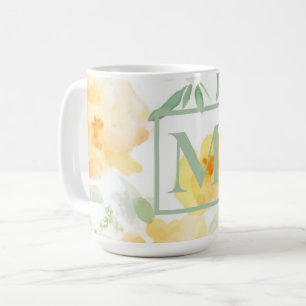 Caneca De Café Pessegueiro amarelo elegante cor de laranja esbran