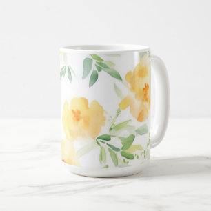 Caneca De Café Pessegueiro amarelo elegante cor de laranja esbran