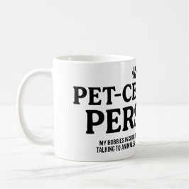 Caneca De Café Pessoa Centrada em Animais de Estimação