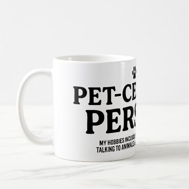 Caneca De Café Pessoa Centrada em Animais de Estimação (Esquerda)