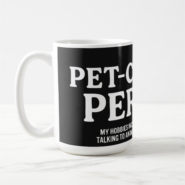 Caneca De Café Pessoa Centrada em Animais de Estimação (Esquerda)