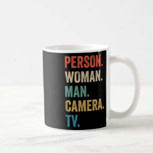 Caneca De Café Pessoa Mulher Homem Câmera Tv Teste Cognitivo Trum