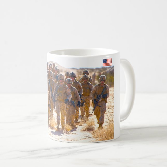 CANECA DE CAFÉ PESSOAL DE COMBATE DOS EUA (Frente Esquerda)
