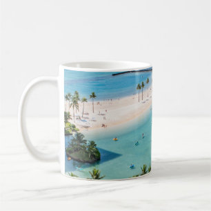 Caneca De Café Pessoas aéreas de fotos na praia durante o dia