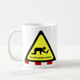 Caneca De Café Pessoas bêbedos que cruzam o ⚠ tailandês do si