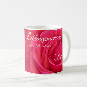 Caneca De Café Pessoas de preferido com dois letras: Tu!