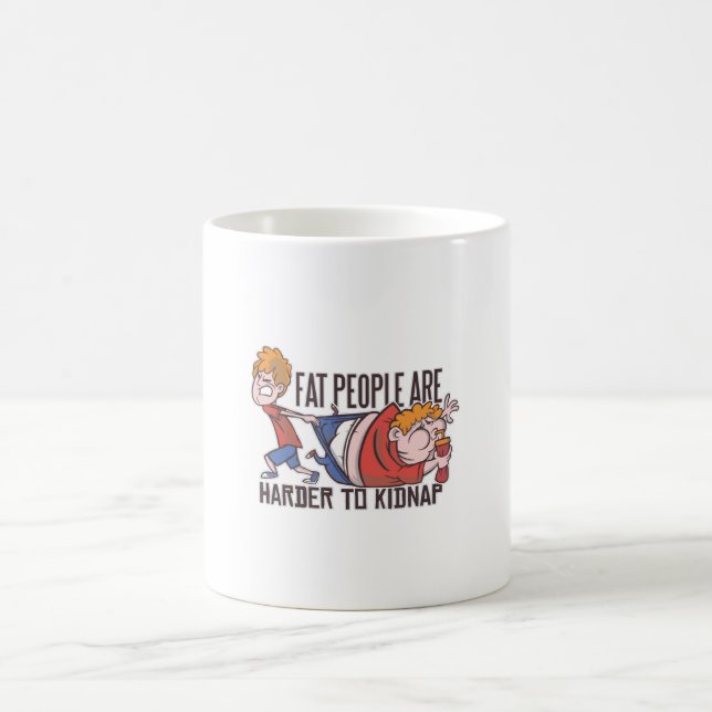 Caneca De Café Pessoas gordas engraçadas (Centro)