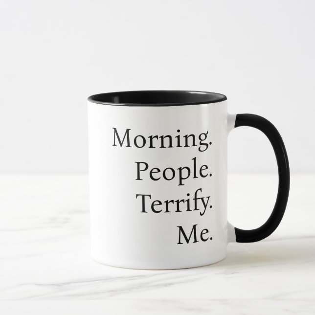 Caneca de Café Pessoas Matutinas Engraçadas Me Ass (Direita)