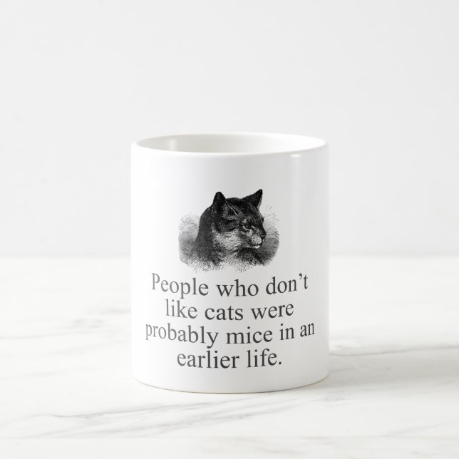 Caneca De Café Pessoas que não gostam de gatos (Centro)
