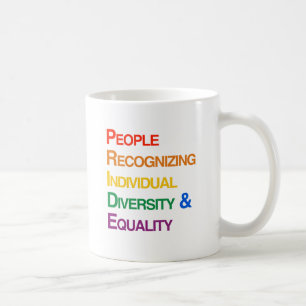 CANECA DE CAFÉ PESSOAS QUE RECONHECEM A DIVERSIDADE INDIVIDUAL E