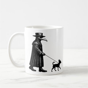 Caneca De Café Peste Doutor Walking Chihuahua