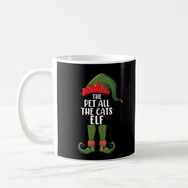 Caneca De Café Pet All Cats Elf Matching Family Christmas (Esquerda)