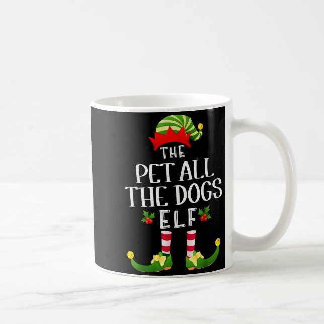 Caneca De Café Pet All The Dogs Christmas Elf Matching Pajama X-m (Direita)