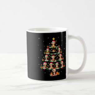 Caneca De Café Pet Animal Xmas Lights Papais noeis Monkey Árvore 
