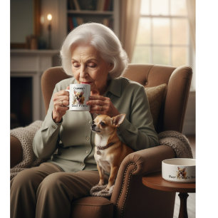 Caneca De Café Pet Chihuahua/Grammy's Personalize Coffee Mug