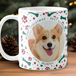 Caneca De Café Pet Christmas Custom Photo Paw Imprime Cachorro Vo