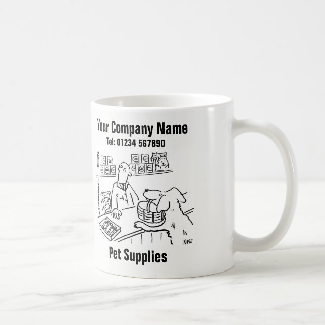 Caneca De Café Pet Compra e Pet Supplies Cartoon Mug (Direita)