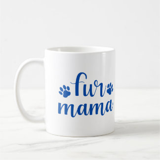 Caneca De Café Pet Cote: Pele Mama - Design Azul