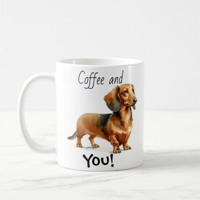 Caneca De Café  Pet  Dachshund BROWNS Cofffee Personalize (Esquerda)