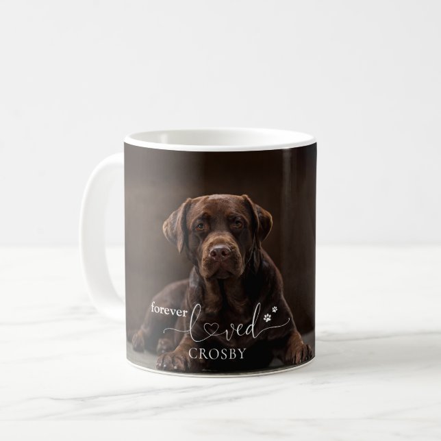 Caneca De Café Pet Loss Amado para sempre  (Frente Esquerda)