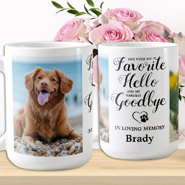 Caneca De Café Pet Memorial Dog Paw Imprime Pet Perde Foto Person