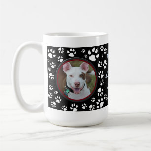 Caneca De Café Pet Memorial Suas Fotos Pet Impressões Black Dog