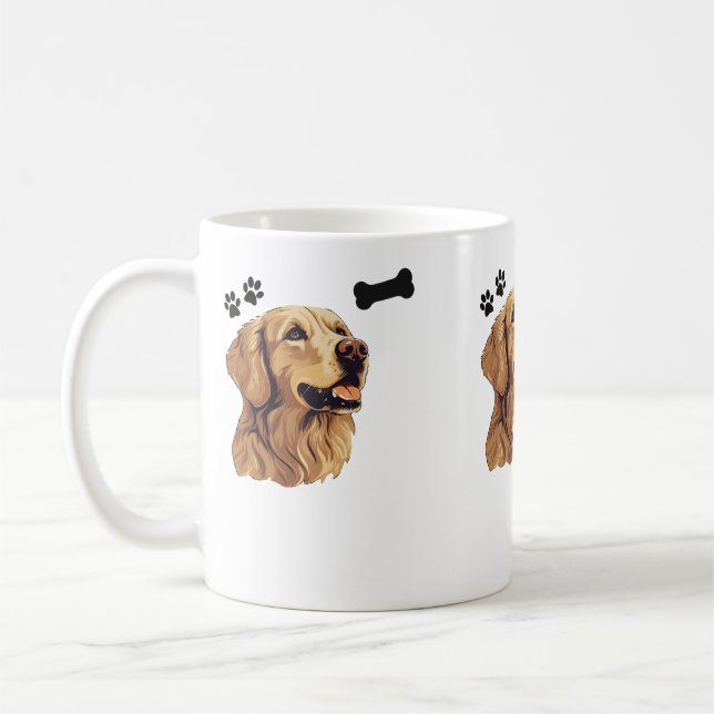 Caneca De Café Pet Mug Personalizado, Dog Mãe Gift, (Esquerda)
