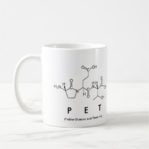 Caneca De Café Pet peptide name mug